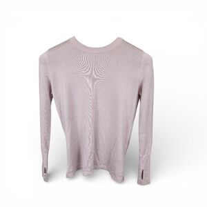 EUC lululemon athletica Porcelain Pink Open Back Thin Sweater